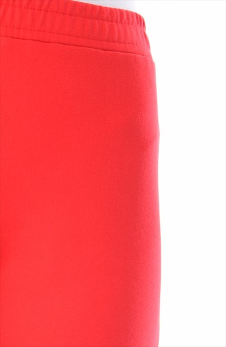 İspanyol Paça Pantolon 2301-08 Kırmızı