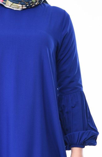 Saks-Blau Hijab Kleider 1203-09