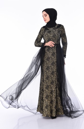 Schwarz Hijab-Abendkleider 4503-01