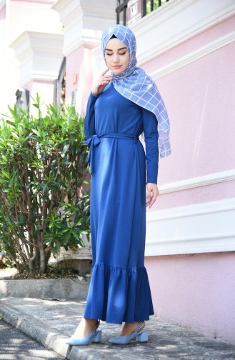 Indigo Hijab Dress 2242-03