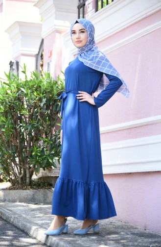 Indigo Hijab Dress 2242-03