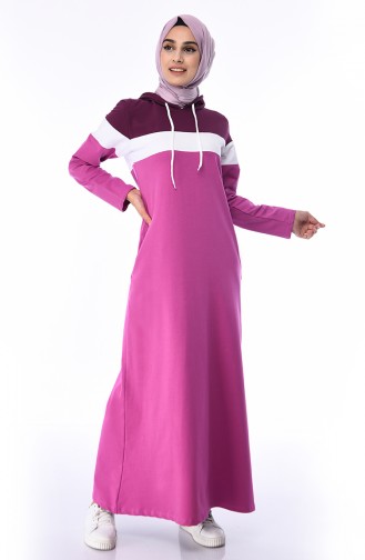 Violet Hijab Dress 7011-01