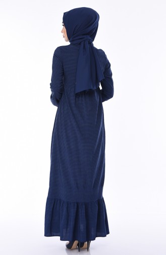 فستان أزرق كحلي 1215-02