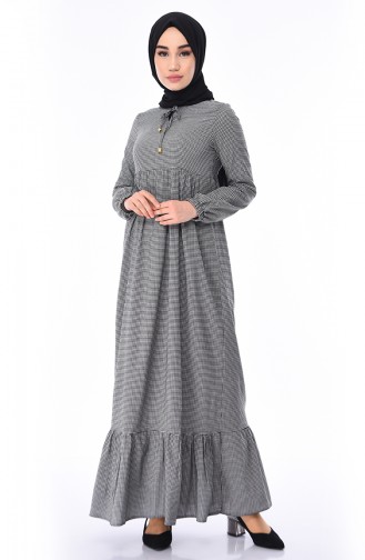 Schwarz Hijab Kleider 1215-03