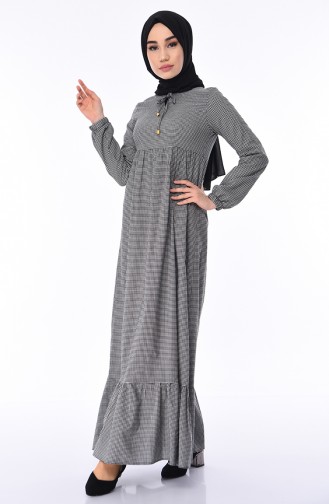 Schwarz Hijab Kleider 1215-03