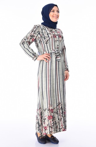 Sea Green Hijab Dress 7531-01