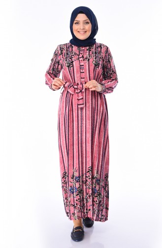 Dusty Rose Hijab Dress 7531-02