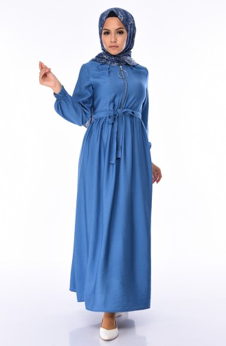 Indigo Hijab Dress 5747-01