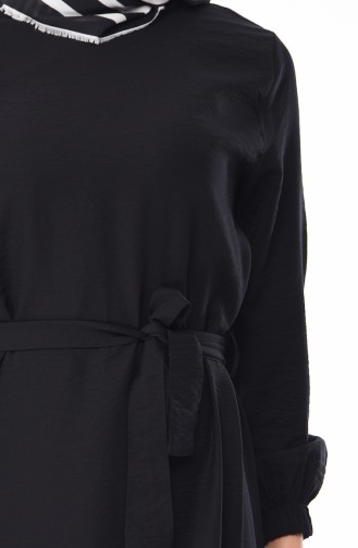 Black Hijab Dress 5774-02