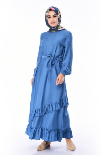 Indigo Hijab Dress 5774-04