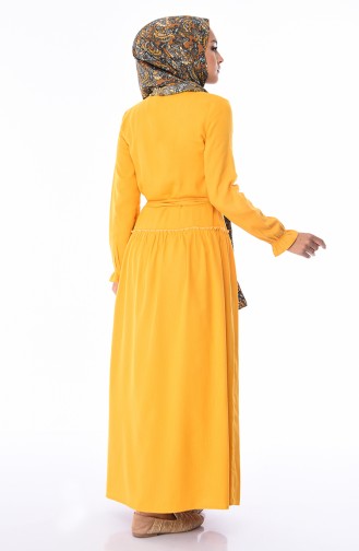 Mustard Hijab Dress 1954-02