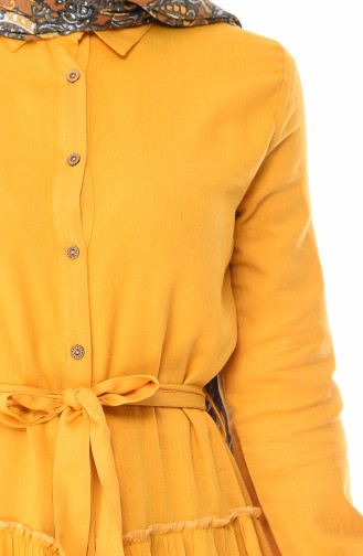 Mustard Hijab Dress 1954-02