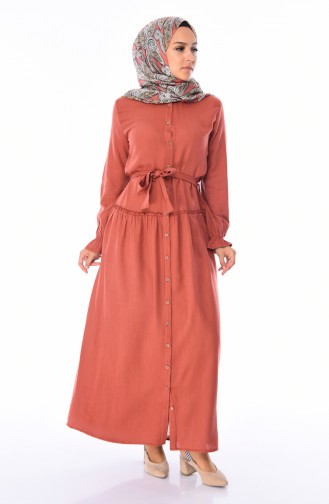 Robe Hijab Couleur brique 1954-03