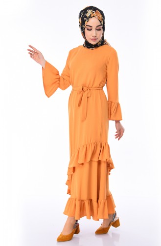 Mustard Hijab Dress 5020-01