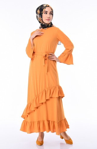 Mustard Hijab Dress 5020-01