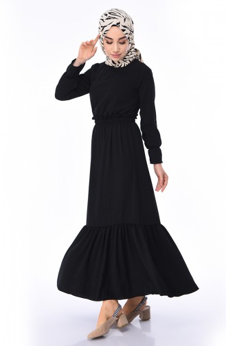 Black Hijab Dress 5030-02