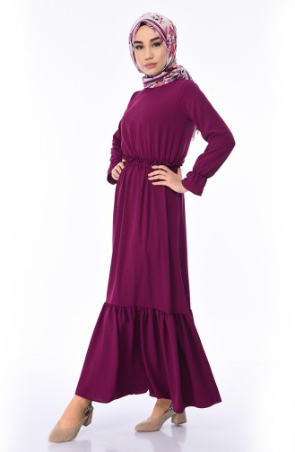 Plum Hijab Dress 5030-03