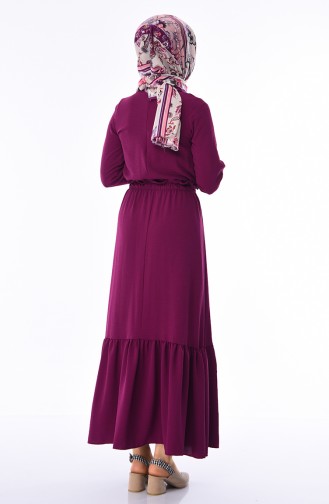 Plum Hijab Dress 5030-03