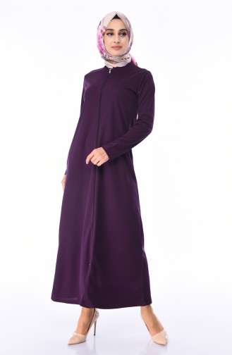 Abaya mit Reißverschluss 99140-11 Dunkel Lila 99140-11