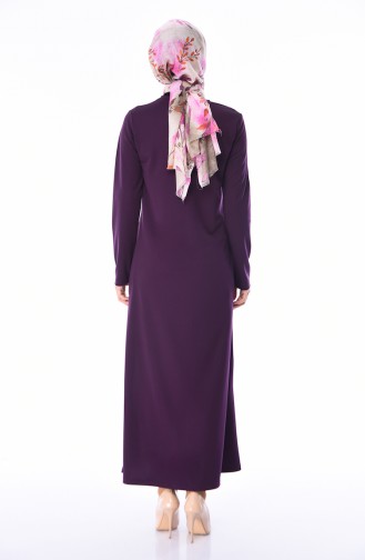 Abaya mit Reißverschluss 99140-11 Dunkel Lila 99140-11