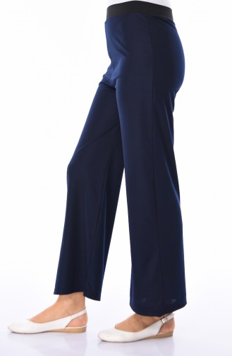 Pantalon Taille élastique 2708-03 Bleu Marine Foncé 2708-03