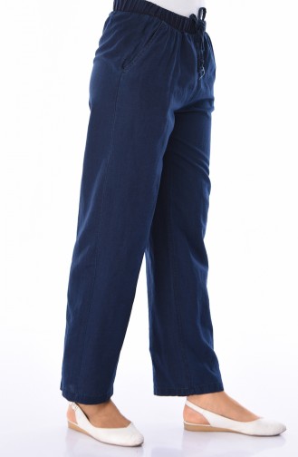 Pantalon Jean Large 2825-03 Bleu Marine Foncé 2825-03