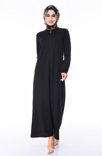 Abaya mit Reißverschluss 99140-03 Schwarz 99140-03