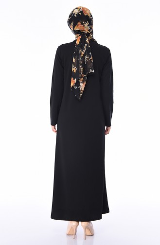 Abaya mit Reißverschluss 99140-03 Schwarz 99140-03