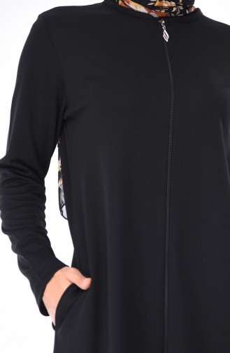 Abaya mit Reißverschluss 99140-03 Schwarz 99140-03