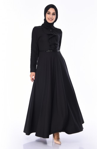 Black Hijab Dress 81660-04