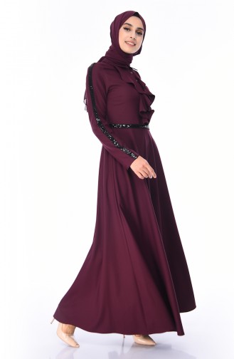 Plum Hijab Dress 81660-06