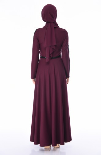 Plum Hijab Dress 81660-06