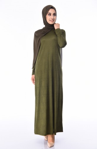 Khaki Hijab Dress 2062-02