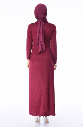 Plum Hijab Dress 2064-02