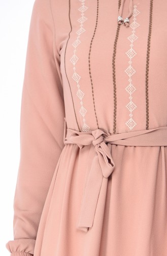 Dunkel-Beige Hijab Kleider 1193-08