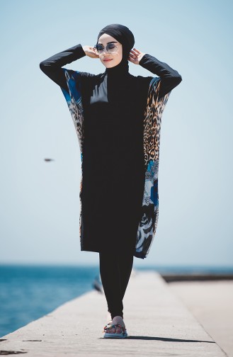 Black Swimsuit Hijab 1003-01
