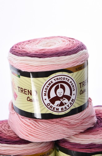 Ören Bayan Trend Cake Fil à tricoter 3025-626 Rose Pourpre 3025-626