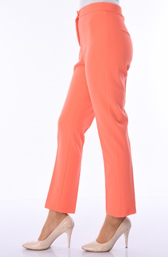 Pantalon a Boutons 1102-21 Orange Pâle 1102-21