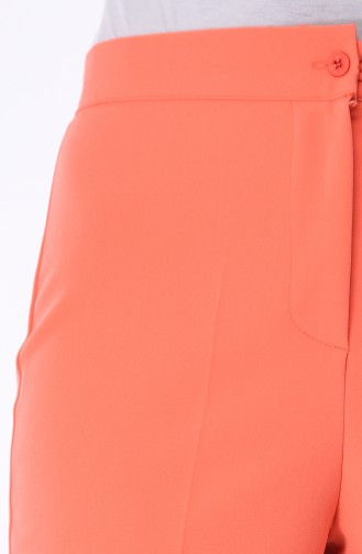 Pantalon a Boutons 1102-21 Orange Pâle 1102-21