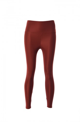 Leggings mit hoher Taille 59095 Ziegelrot 59095