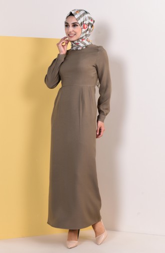 Faltenkleid  2033-03 Khaki 2033-03