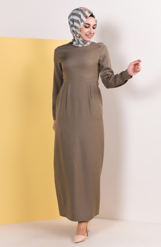 Faltenkleid  2033-03 Khaki 2033-03