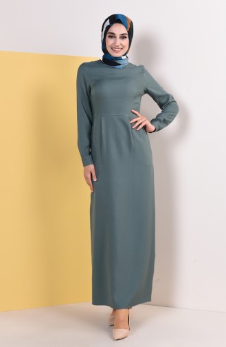 Green Almond Hijab Dress 2033-04