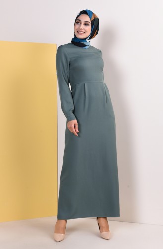 Green Almond Hijab Dress 2033-04