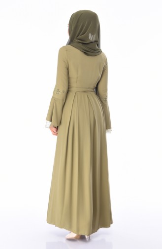 Khaki Hijab Dress 8Y3834700-03