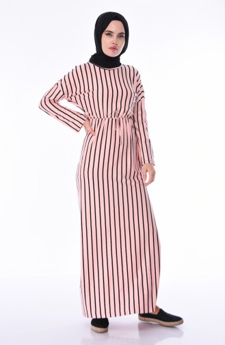 Powder Hijab Dress 1091-02