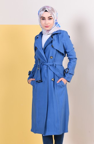 Indigo Trench Coats Models 6826-03