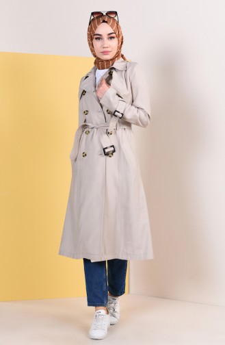 Beige Trench Coats Models 6826-04