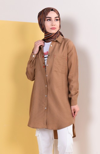 Cepli Asimetrik Tunik 8Y6881700-02 Camel