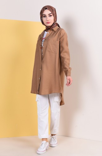 Cepli Asimetrik Tunik 8Y6881700-02 Camel